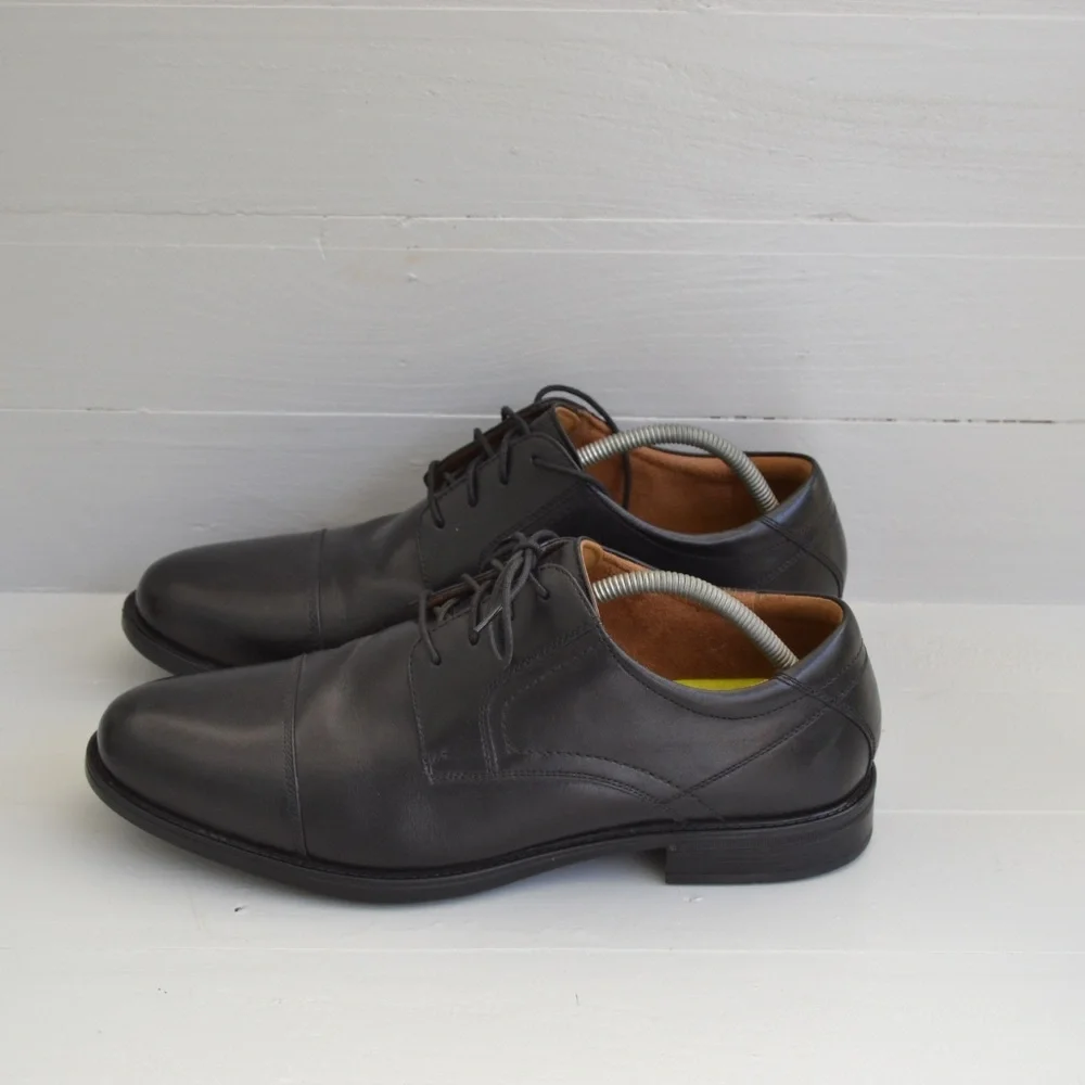 Florsheim Black Midtown Cap Oxfords Men's 12 3E Ortholite Leather Formal Shoes